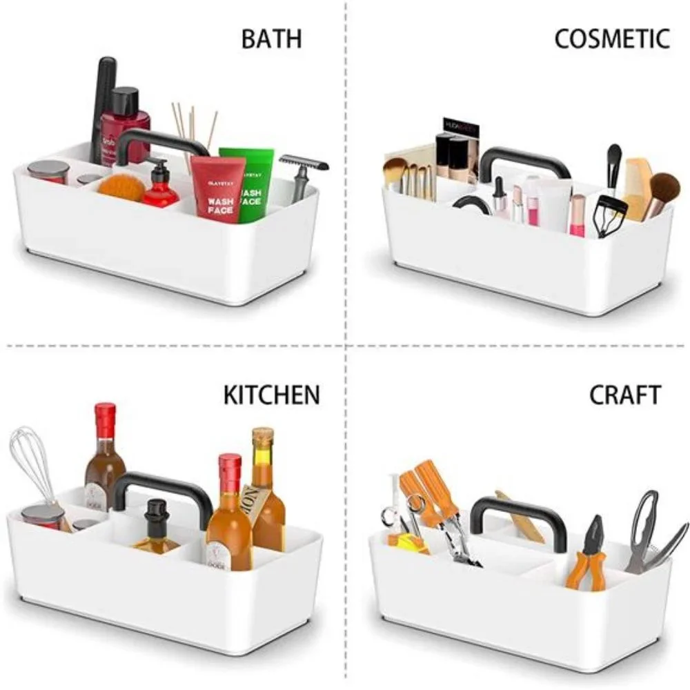 Plastic Portable Shower Caddy Divided Basket Bin Bath Storage Organizer Tote